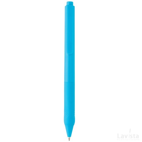 X9 pen met siliconen grip blauw