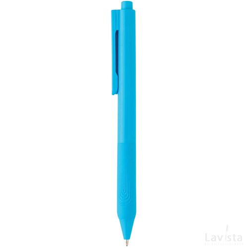 X9 pen met siliconen grip blauw