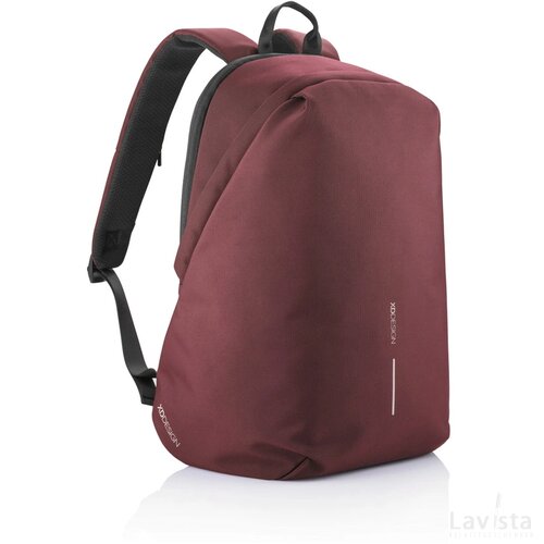 Bobby Soft, anti-diefstal rugzak rood, zwart
