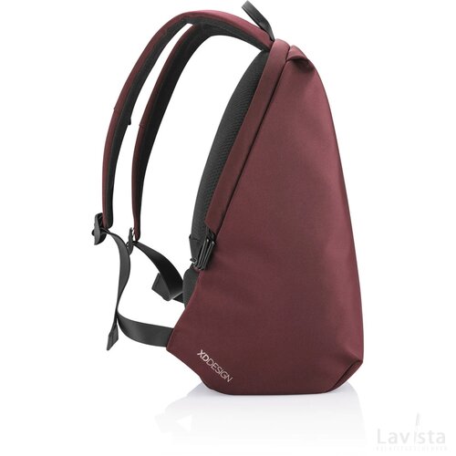 Bobby Soft, anti-diefstal rugzak rood, zwart