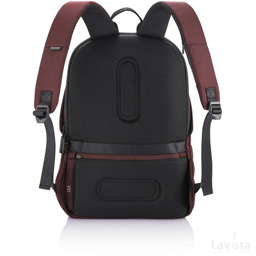 Bobby Soft, anti-diefstal rugzak rood, zwart