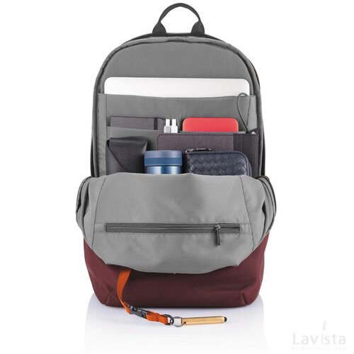 Bobby Soft, anti-diefstal rugzak rood, zwart