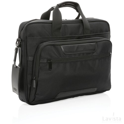 Swiss Peak AWARE™ RPET Voyager 15.6" laptoptas zwart