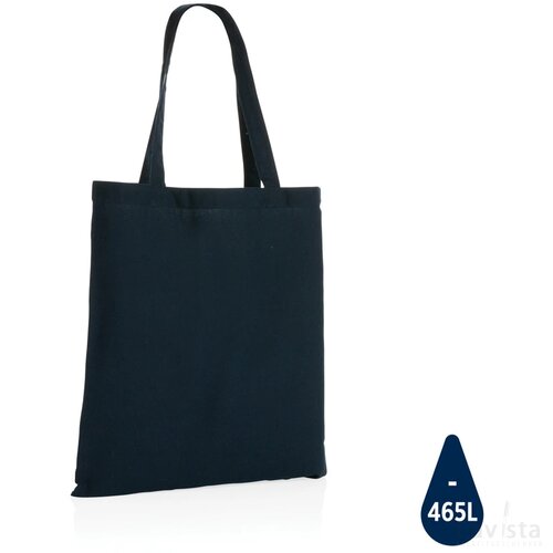 Impact AWARE™ gerecycled katoenen draagtas 145gsm donkerblauw