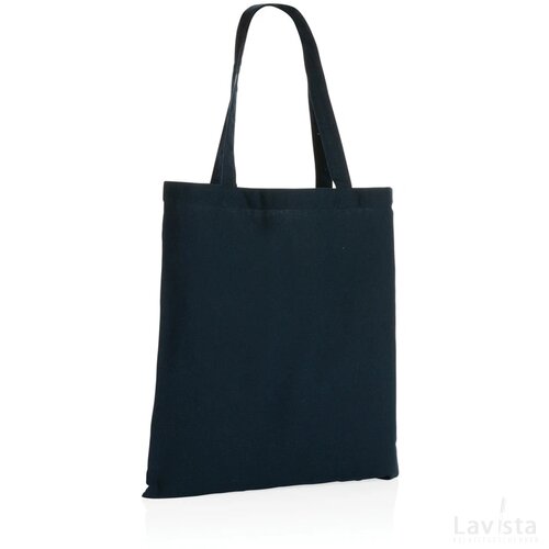 Impact AWARE™ gerecycled katoenen draagtas 145gsm donkerblauw
