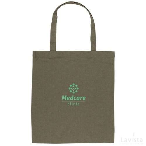 Impact AWARE™ gerecycled katoenen draagtas 145gsm groen