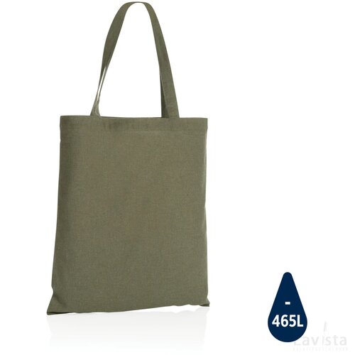 Impact AWARE™ gerecycled katoenen draagtas 145gsm groen