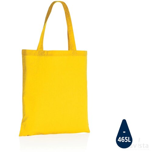 Impact AWARE™ gerecycled katoenen draagtas 145gsm geel