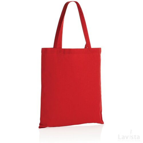 Impact AWARE™ gerecycled katoenen draagtas 145gsm rood
