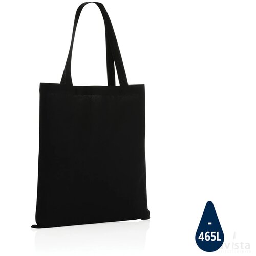 Impact AWARE™ gerecycled katoenen draagtas 145gsm zwart