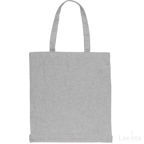 Impact AWARE™ gerecycled katoenen draagtas met bodem 145gsm grijs