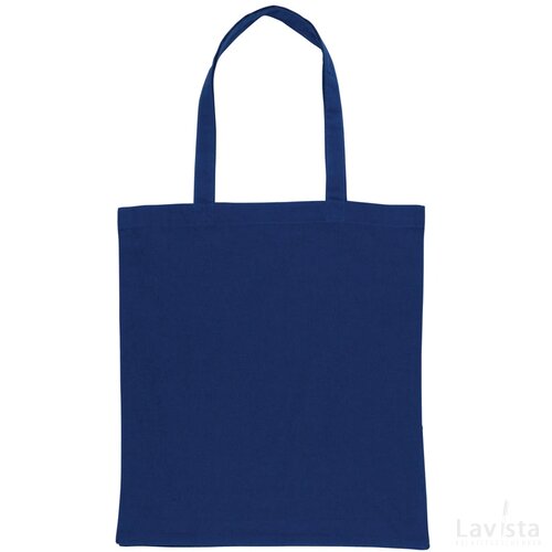 Impact AWARE™ gerecycled katoenen draagtas met bodem 145gsm blauw