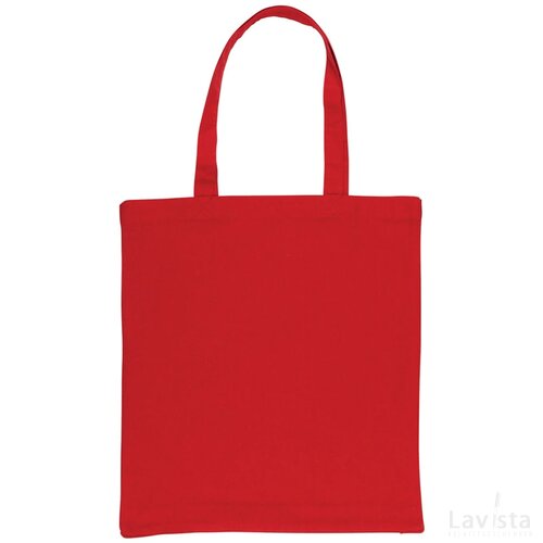 Impact AWARE™ gerecycled katoenen draagtas met bodem 145gsm rood