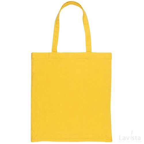 Impact AWARE™ gerecycled katoenen draagtas met bodem 145gsm geel