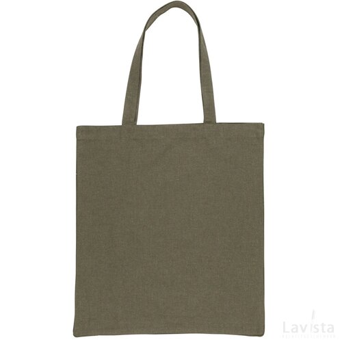 Impact AWARE™ gerecycled katoenen draagtas met bodem 145gsm groen
