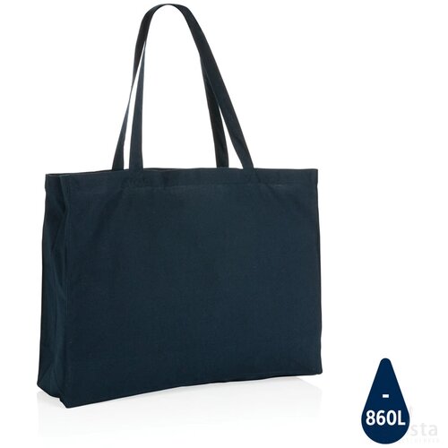 Impact AWARE ™ gerecycled katoenen shopper 145gsm donkerblauw