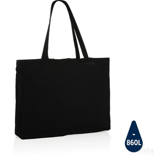 Impact AWARE ™ gerecycled katoenen shopper 145gsm zwart