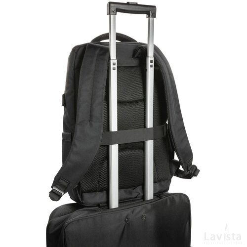 Swiss Peak AWARE™ RPET Voyager 15.6" laptop rugzak zwart