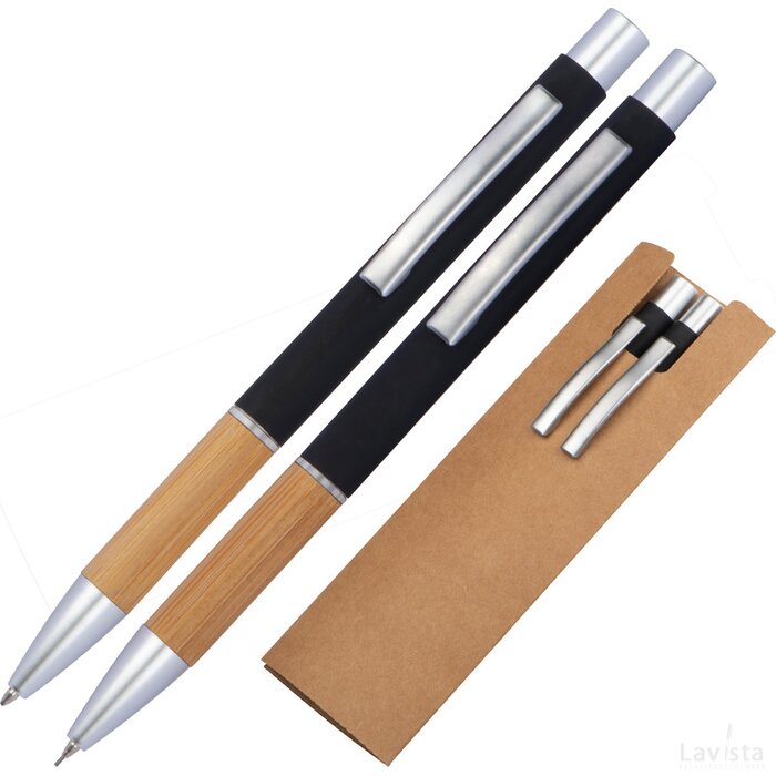 Schrijfset met pen en potlood zwart