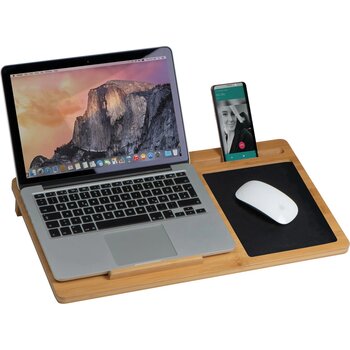 Deskorganiser van bamboe beige