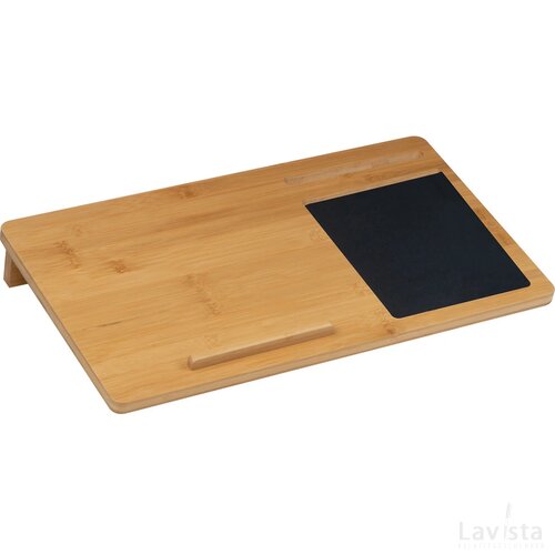 Deskorganiser van bamboe beige