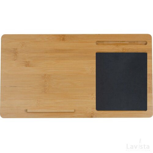 Deskorganiser van bamboe beige
