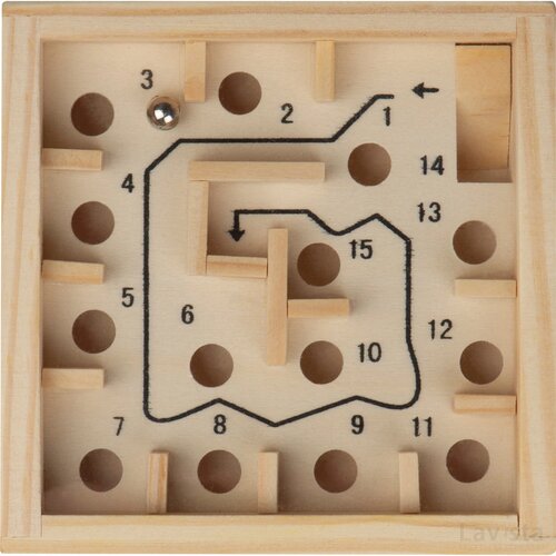 Geduldspel van hout beige