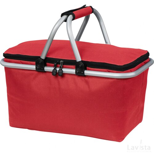 Boodschappenmand met koelvak rood