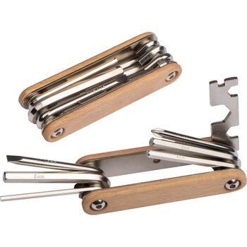 Fietsrepartieset met houten schalen beige