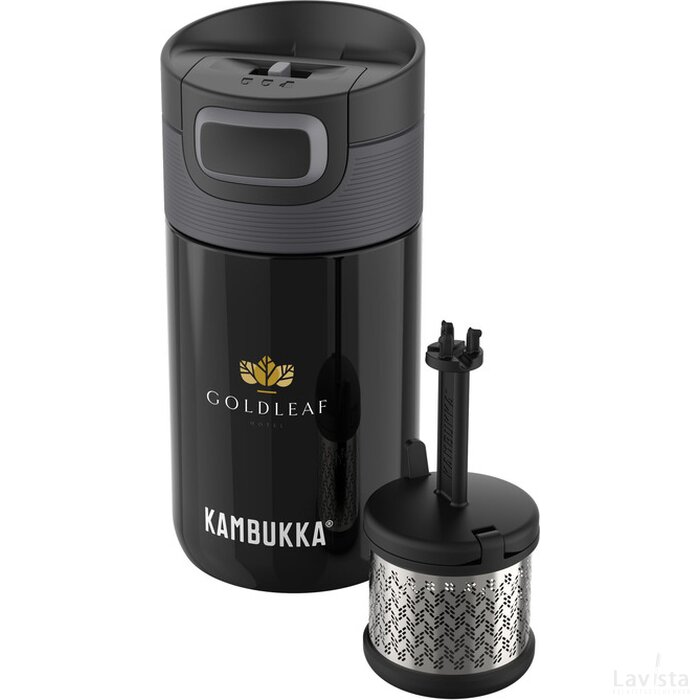 Kambukka® Set - Etna 300 Ml Thermosbeker En Tea Catcher Zwart