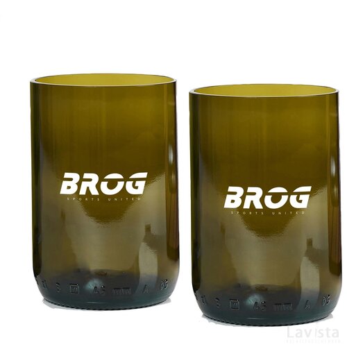 Rebottled® Tumbler 2-Pack Set Glazen Olive