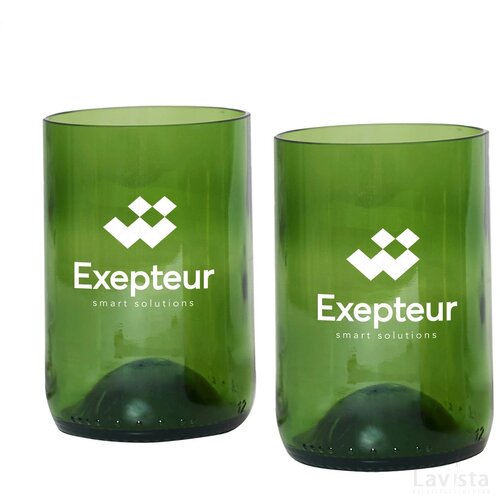 Rebottled® Tumbler 2-Pack Set Glazen Groen