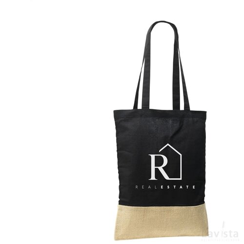 Combi Organic Shopper (160 G/M²) Tas Zwart