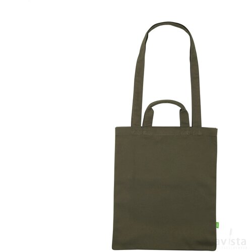 Organic Cotton Canvas Tote Bag (280 G/M²) Winkeltas Olijfgroen