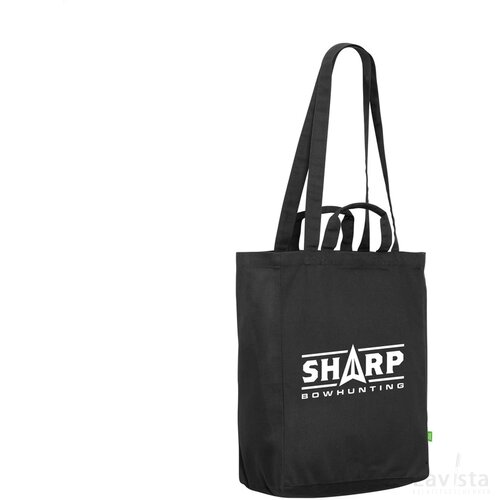 Organic Cotton Canvas Tote Bag (280 G/M²) Winkeltas Zwart