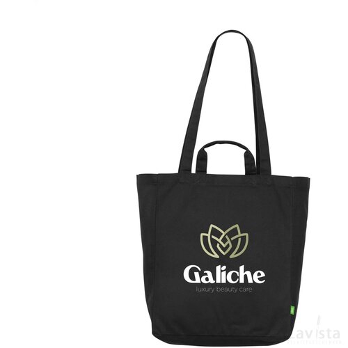 Organic Cotton Canvas Tote Bag (280 G/M²) Winkeltas Zwart