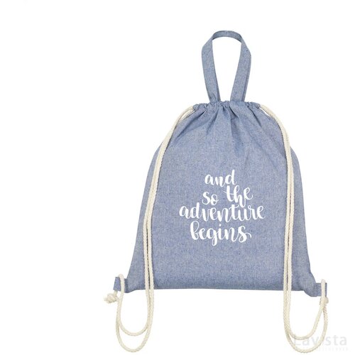 Recycled Cotton Promobag Plus Rugzak Blauw