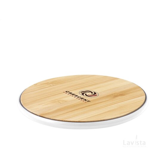Bamboo 10W Wireless Charger Draadloze Snellader Wit