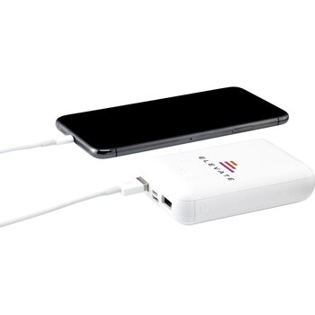 Pocketpower 10000 Wireless Powerbank Draadloze Oplader Wit