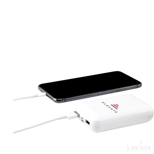 Pocketpower 10000 Wireless Powerbank Draadloze Oplader Wit
