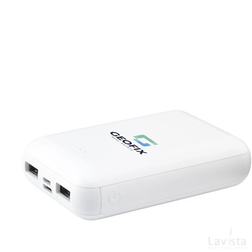 Pocketpower 10000 Wireless Powerbank Draadloze Oplader Wit
