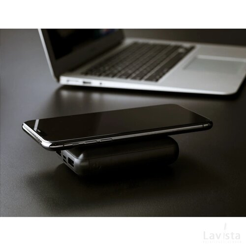 Pocketpower 10000 Wireless Powerbank Draadloze Oplader Zwart