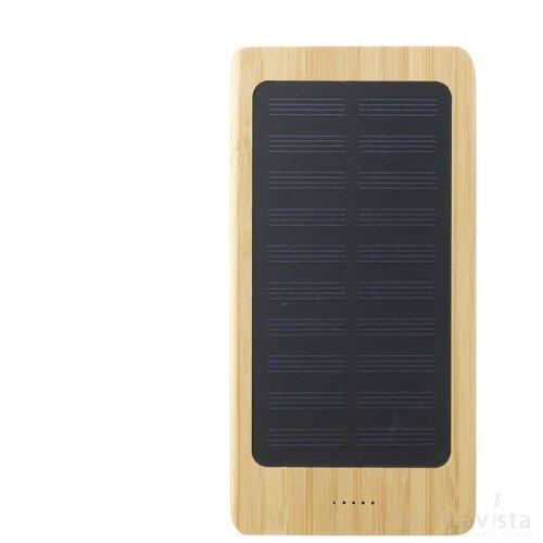 Solar Powerbank 8000+ Wireless Charger Externe Oplader Bamboe