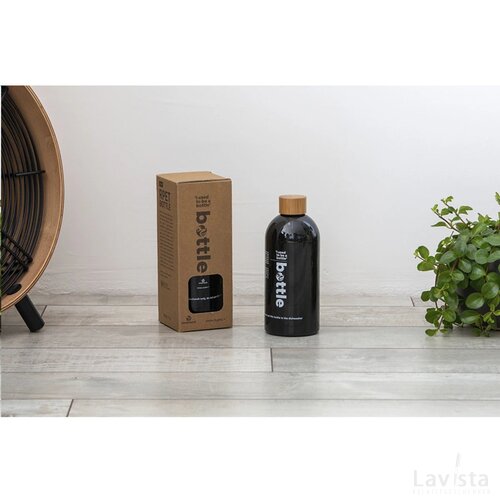 Rpet waterfles (500 ml) Zwart