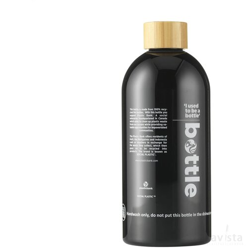 Rpet waterfles (500 ml) Zwart