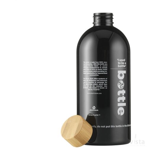 Rpet waterfles (500 ml) Zwart