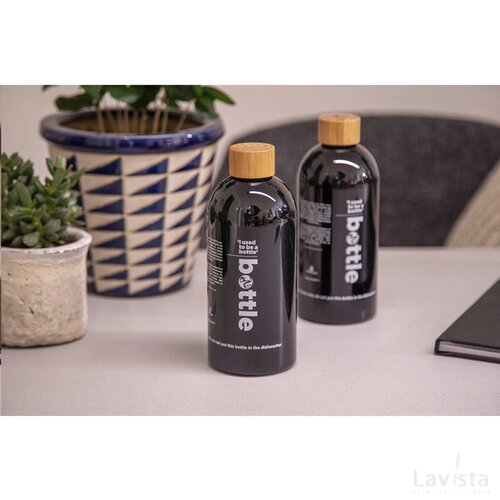 Rpet waterfles (500 ml) Zwart