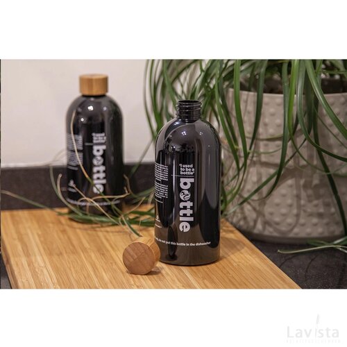 Rpet waterfles (500 ml) Zwart