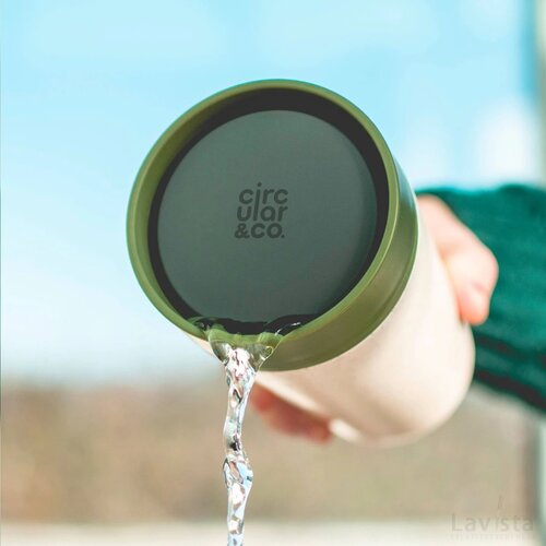 Circular&Co Recycled Coffee Cup 340 Ml Koffiebeker Wit/Groen