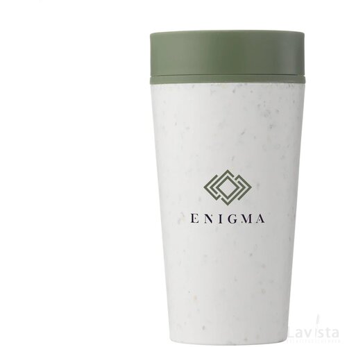 Circular&Co Recycled Coffee Cup 340 Ml Koffiebeker Wit/Groen